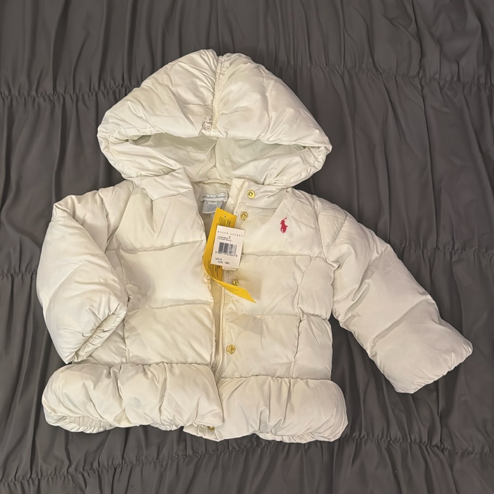 Ralph Lauren Baby Girl Puffer Jacket Size 18M NWT